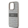 DKNY DKHCP15LPRTHSLE iPhone 15 Pro6.1 beżowy/beige hardcase Leather Mono Stripe & Metal Logo